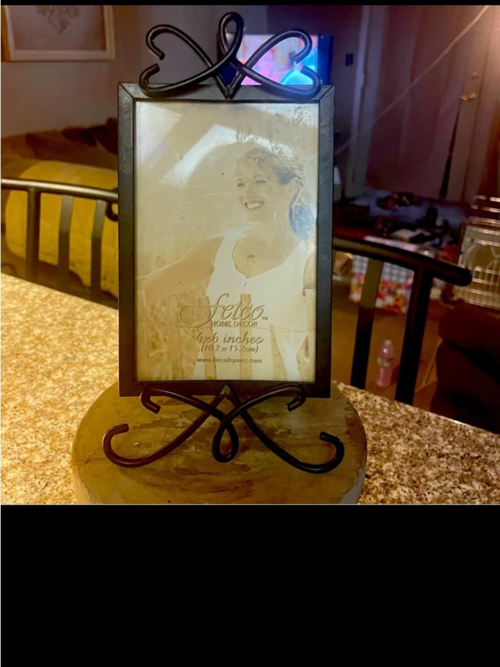 New Black decorative Photo Frame - Fetco Ornate Metal Accent